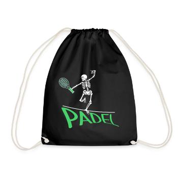 padel tennis paddle padel player padeltennis padel - Drawstring Bag - black - Front