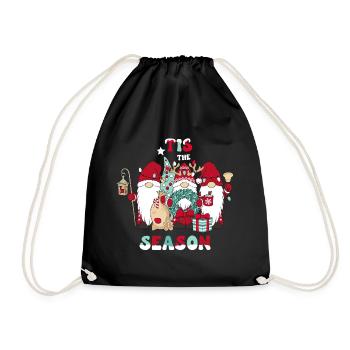 Tis The Season Elves Christmas - Drawstring Bag - black - Front