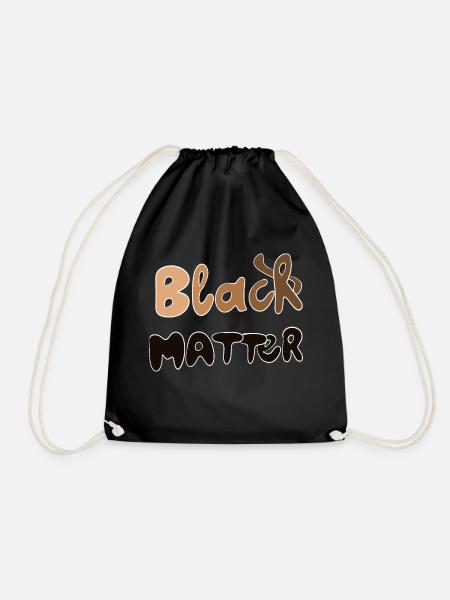 Black lives Matter - Drawstring Bag - black