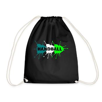 Lustiges Handball Tshirt Spruch Geschenk Männer - Turnbeutel - Schwarz - Vorne