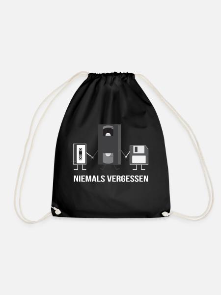 90er T-Shirt 2018 - Neunziger Motiv Retro - Turnbeutel - Schwarz