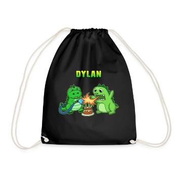 Dylan Geburtstag Geschenk - Turnbeutel - Schwarz - Vorne