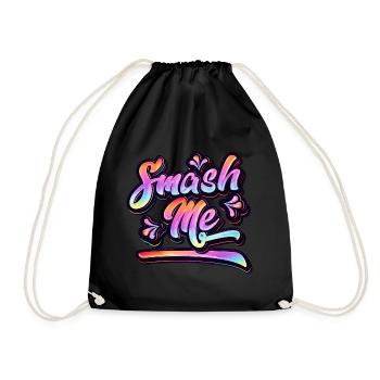 Smash Me | Jugendwort 2022 - Drawstring Bag - black - Front