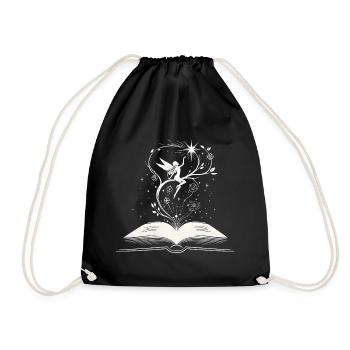 Magic of Words - Book Fairy - Drawstring Bag - black - Front