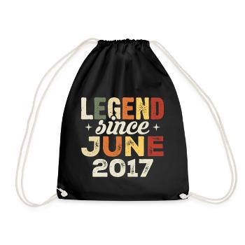 Juni 2017 Geburtstagsgeschenk Juni 2017 Juni 2017 - Turnbeutel - Schwarz - Vorne