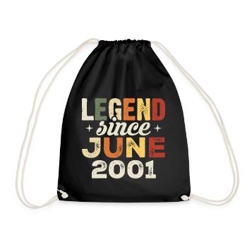 Juin 2001 Cadeau d’anniversaire Juin 2001 Juin 2001 - Sac de sport léger - noir - Devant