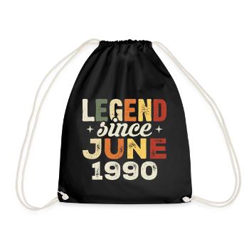 Juin 1990 Cadeau d’anniversaire Juin 1990 Juin 1990 - Sac de sport léger - noir - Devant