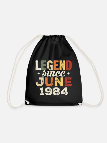 Juin 1984 Cadeau d’anniversaire Juin 1984 Juin 1984 - Sac de sport léger - noir
