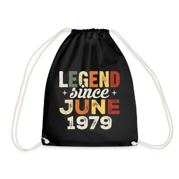 Juin 1979 Cadeau d’anniversaire Juin 1979 Juin 1979 - Sac de sport léger - noir - Devant