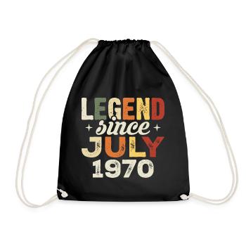 Cadeau d’anniversaire de juillet 1970 Anniversaire de juillet 1970 - Sac de sport léger - noir - Devant