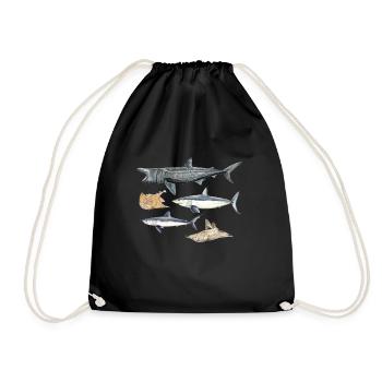 Requins - Requins - Requins - Sac de sport léger - noir - Devant