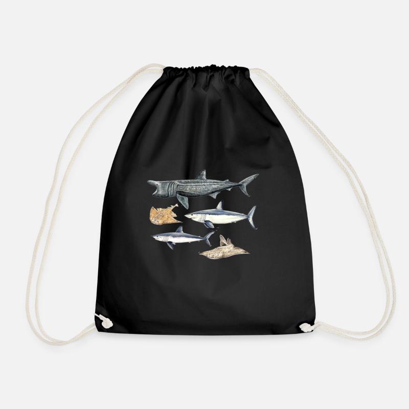 Haie - Haie - Requins - Turnbeutel - Schwarz