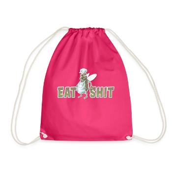 motif chemise mouche Faites cuire à nouveau manger de la merde - Sac de sport léger - fuchsia - Devant