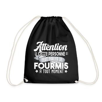 Fourmis fourmi fourmiculture métier humour - Sac de sport léger - noir - Devant
