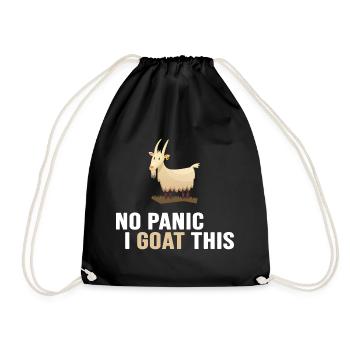 Goat keeping goats goatherds goat this - Drawstring Bag - black - Front