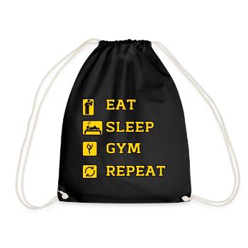 Eat Gym Repeat - Sac de sport léger - noir - Devant