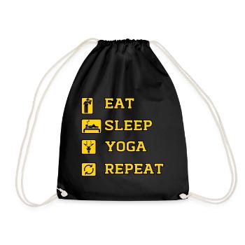 Eat Yoga Repeat - Turnbeutel - Schwarz - Vorne