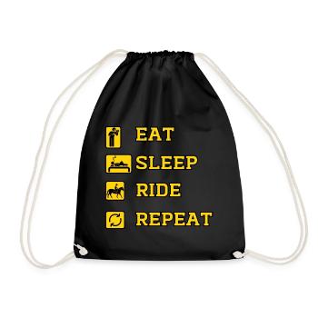Eat Sleep Ride Repeat - Sac de sport léger - noir - Devant