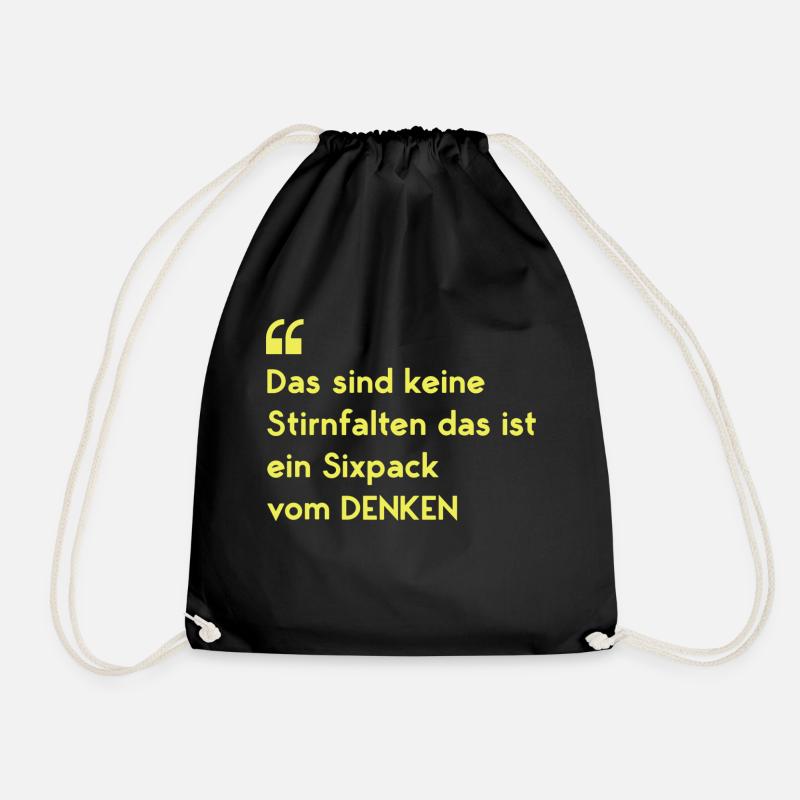 Funny funny sayings sicpack fold - Drawstring Bag - black