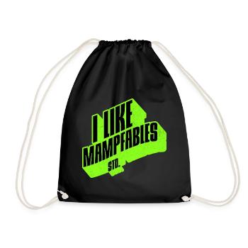 I like Mampfables - Live Healthy in the Spirit - Drawstring Bag - black - Front
