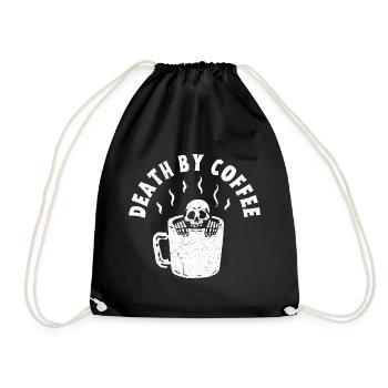 Tod durch Kaffee - Turnbeutel - Schwarz - Vorne