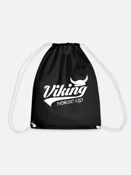 Viking Norse Up Viking Nordmann - Drawstring Bag - black