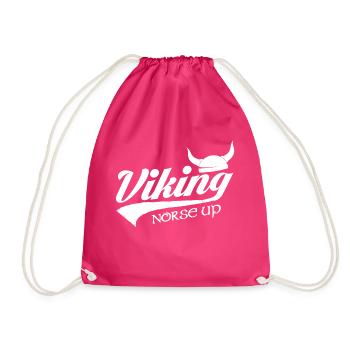 Viking Norse Up Viking Nordmann - Drawstring Bag - fuchsia - Front