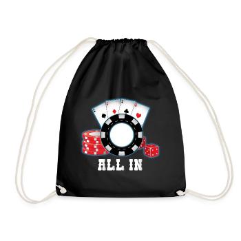 Poker All In - Drawstring Bag - black - Front