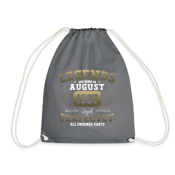Légende Août 1987 35ème Anniversaire Cadeau Hommes - Sac de sport léger - gris - Devant