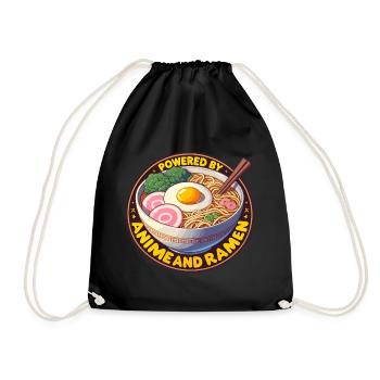 Propulsé par l’anime et les ramen - Sac de sport léger - noir - Devant