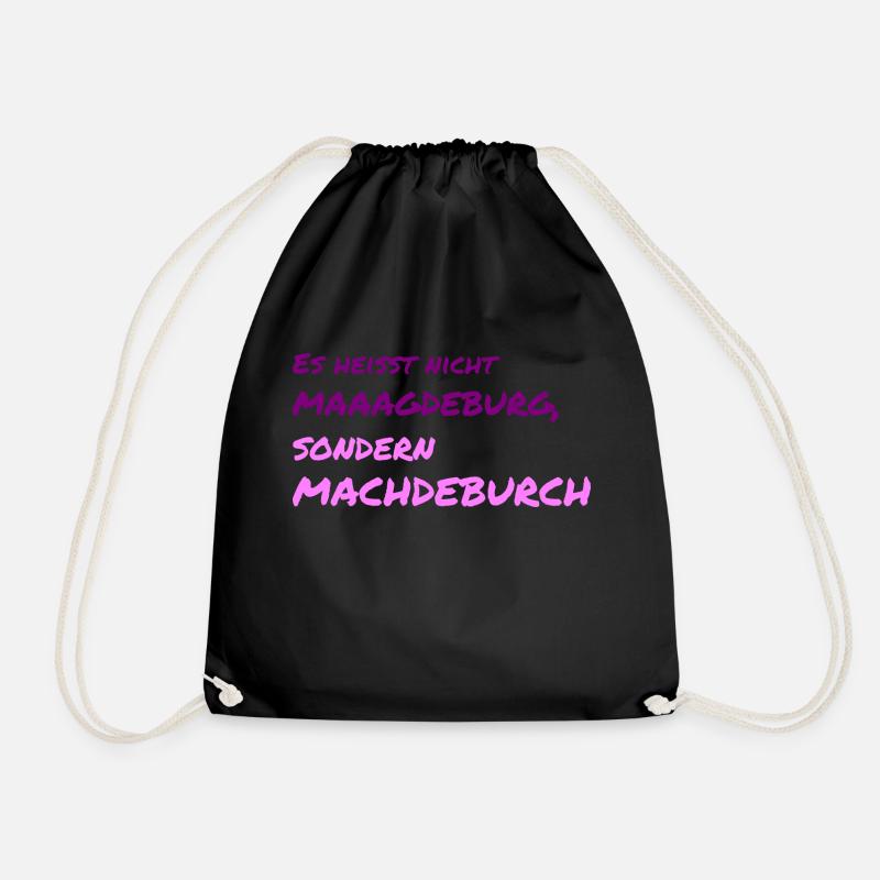 Magdeburg / Elbe / Sachsen-Anhalt / Geschenk - Turnbeutel - Schwarz