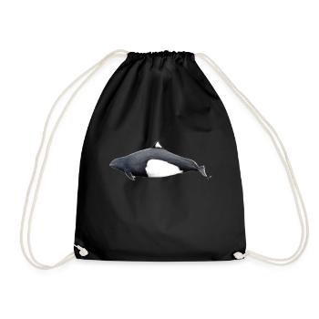 Dall Porpoise - Dall s porpoise Marsouin de Dall - Drawstring Bag - black - Front