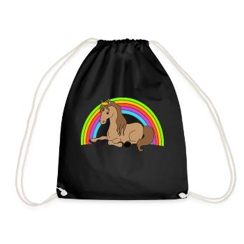 cheval - Sac de sport léger - noir - Devant