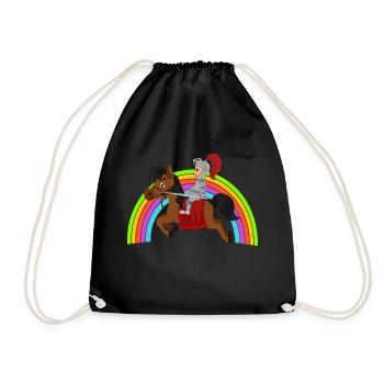 Ritter Knight - Turnbeutel - Schwarz - Vorne