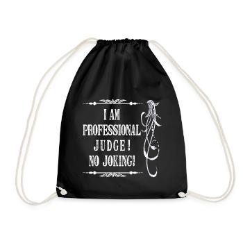 Je suis juge professionnel sans blague - Police blanche - Sac de sport léger - noir - Devant