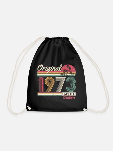 1973 Jahrgang Retro Vintage Geburtstag Geschenk - Turnbeutel - Schwarz