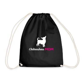 Chihuahua Chihuahuas Mama Mutter Geschenk Hund Mom - Turnbeutel - Schwarz - Vorne