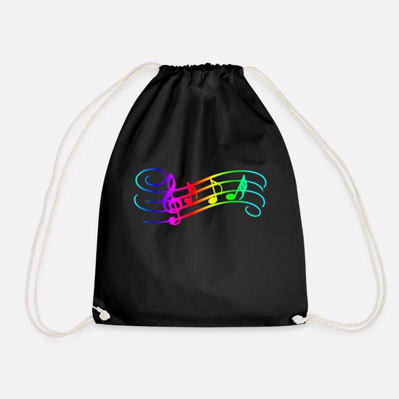 Notes de musique - Sac de sport léger - noir