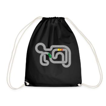 Racing cars - slotcar - Drawstring Bag - black - Front