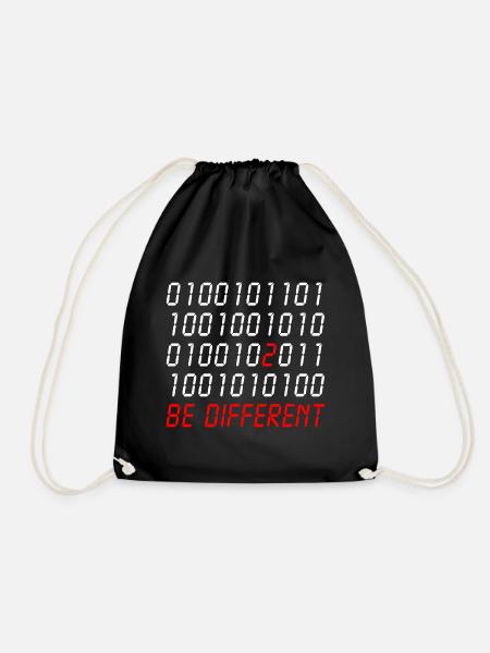 0100101 be different nerd programer gift idea - Turnbeutel - Schwarz