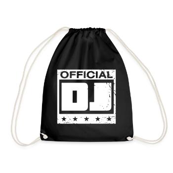 OFFICIAL DJ - Drawstring Bag - black - Front
