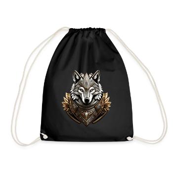 Wolf 4 By Pr3vise - Drawstring Bag - black - Front