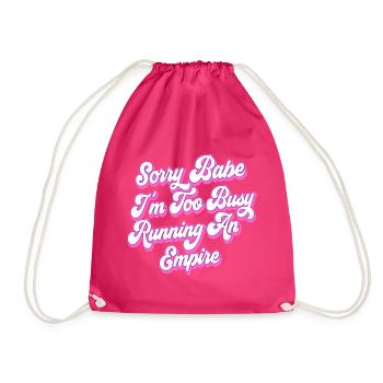 Busy Empire Runner | Colors changeable - Drawstring Bag - fuchsia - Front