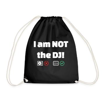Ich bin Tontechniker:in, nicht DJ! - Turnbeutel - Schwarz - Vorne