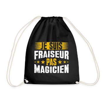 Ich bin Müller, kein Zauberer - Turnbeutel - Schwarz - Vorne