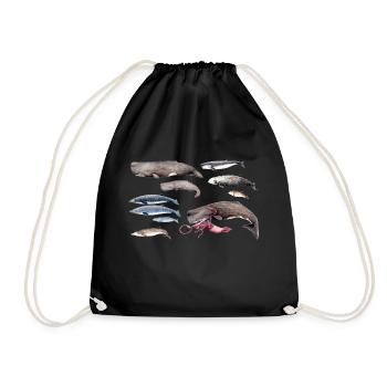 Cachalots et zifios - Cachalots et baleines beaked - Sac de sport léger - noir - Devant