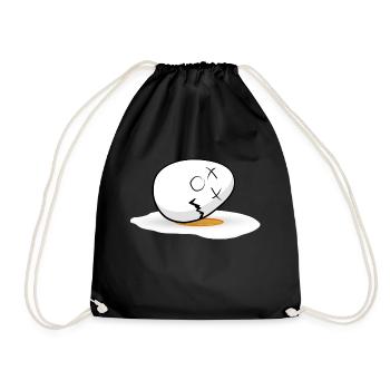 Frohe Ostern Osterei - Turnbeutel - Schwarz - Vorne