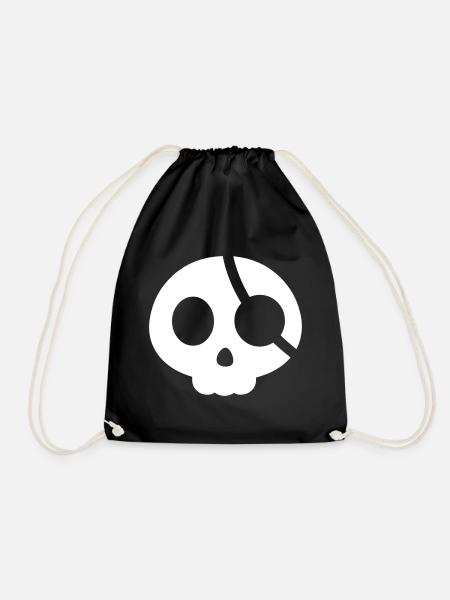 Totenkopf mit einer Augenklappe - Turnbeutel - Schwarz