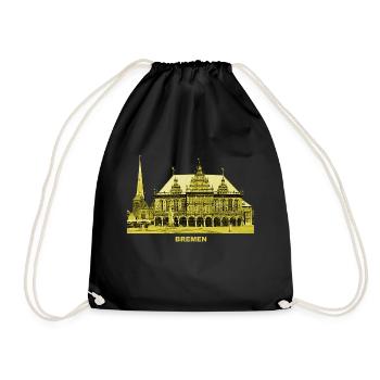 Bremen Town Hall Roland Hanseatic City Germany - Drawstring Bag - black - Front