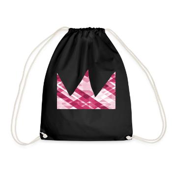 forme de symbole rose couronne - Sac de sport léger - noir - Devant